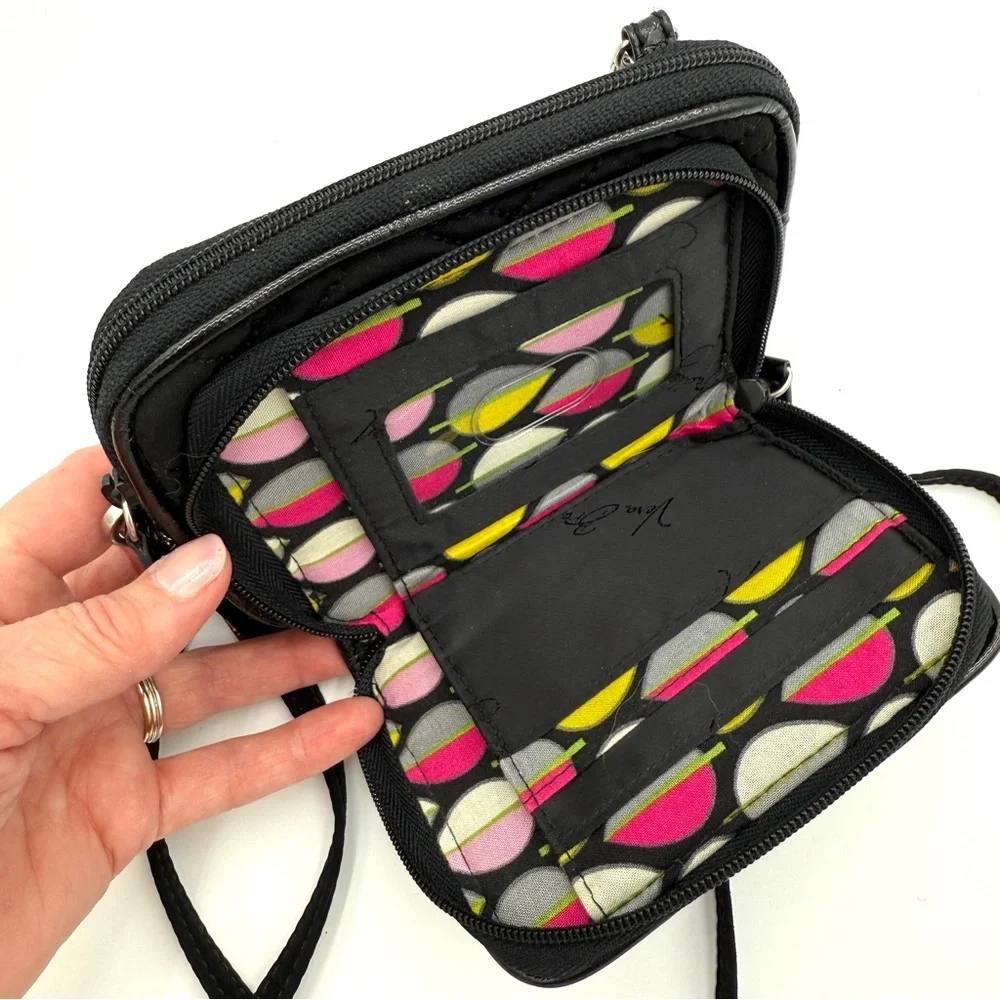Vera Bradley Black Crossbody Wallet